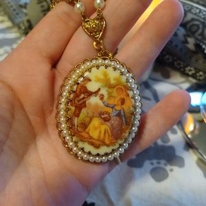 Victorian style Necklace with Chain Vintage